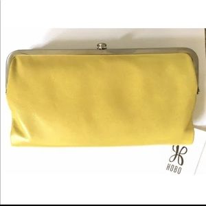 Hobo International Lauren Leather Clutch LEMONGRASS  NWT